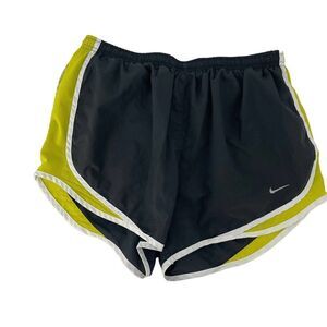 Nike Running Shorts Lined Womens Size Medium Gray Dri Fit Athletic Elastic Waist